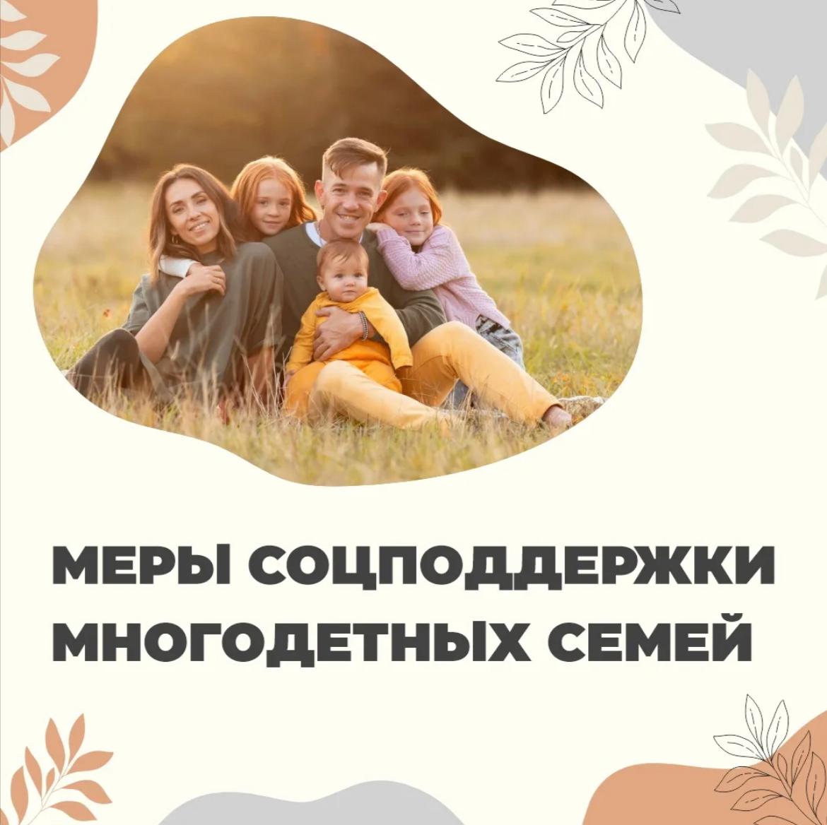 Новая мера социальной поддержки для многодетных семей.